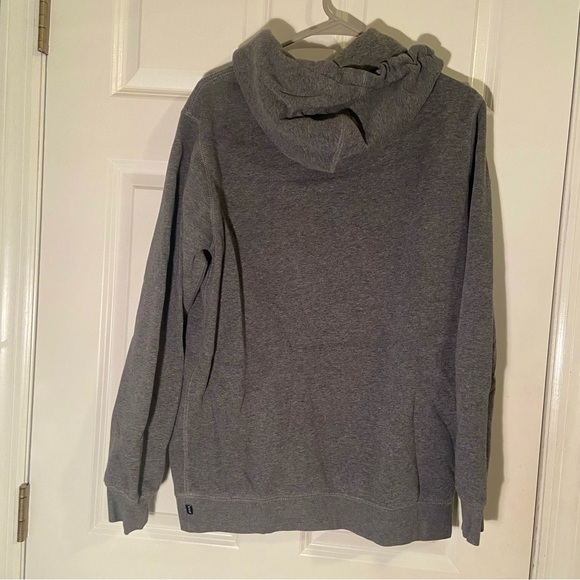 HUF Logo Pullover Hoodie - Gray with Forest Green Logo - Picture 3 of 3